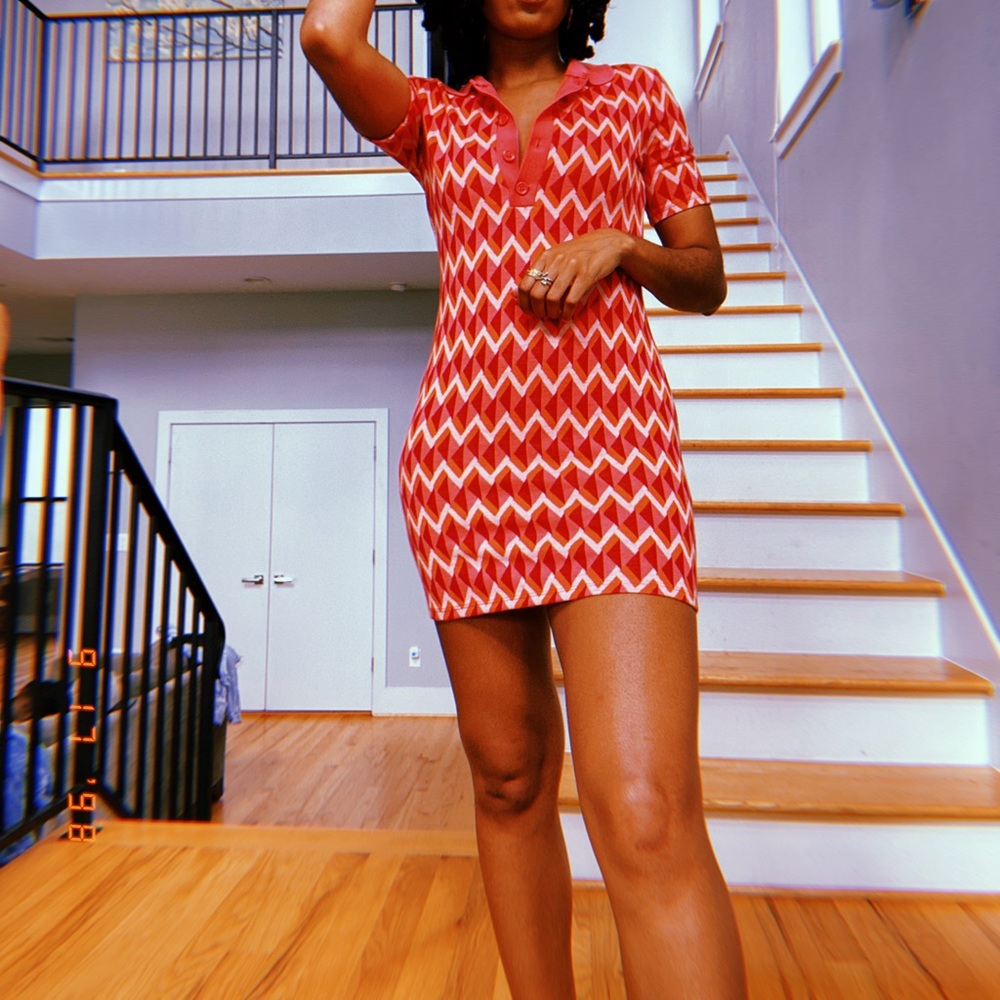 Collared mini dress